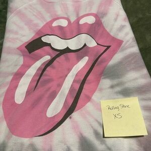 the Rolling Stones Pink Tie-Dye women’s Shirt
